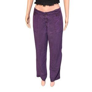 Pulp mid rise tencel sugar plum pants 8/M